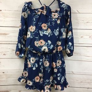Ladies Jr Xhilaration Floral Romper